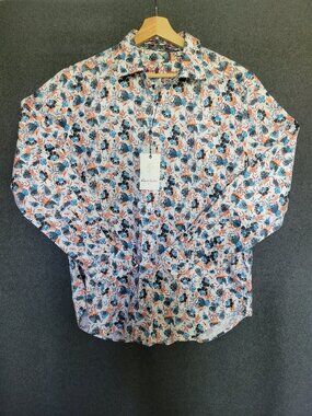 Robert Graham Abingdon Classic Fit Shirt Abstract Floral Cotton Men’s M NWT